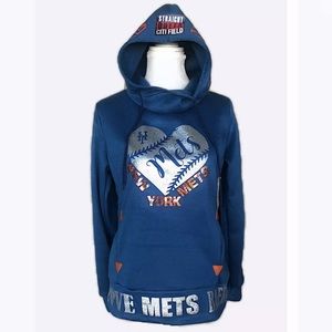 New York Mets Hoodie w/holographic & glitter logos